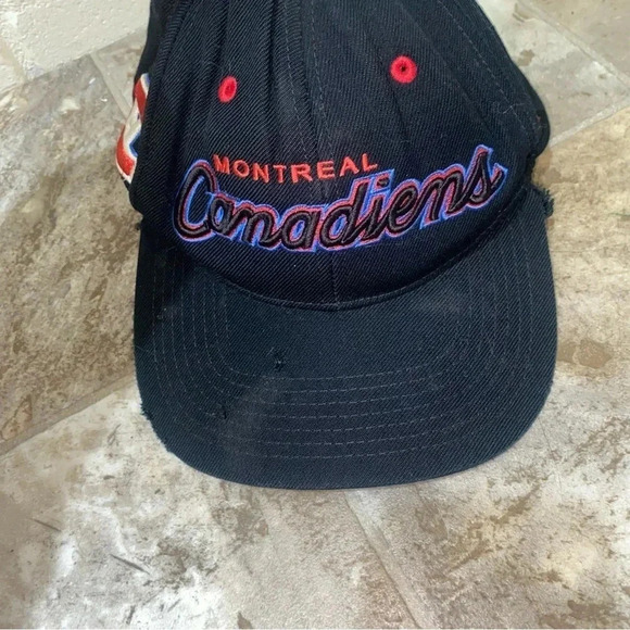Men’s Vintage 1993 Montreal Canadians NHL Snap Back  Hat Zephyr brand Worn Out - Picture 14 of 14